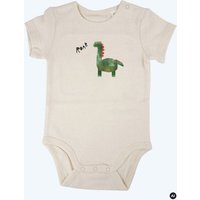 MELAdi Kinder Baby-Body aus Biobaumwolle - Dino auf Natural Raw