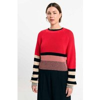 Suite 13 Lab Nelas Baumwoll-Pulli mit asymmetrischen Streifen
