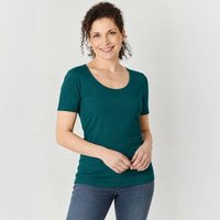 Kokon Zwo Rundhalsshirt mit Kurzarm 50% Wolle (kbT), 50% TENCEL