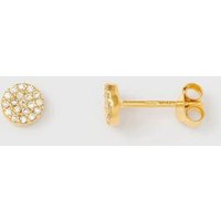 fejn jewelry Ohrstecker 'pavé disc' - mit Zirkonia