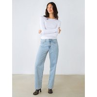 Honest Basics Damen Straight Jeans aus 100% Bio-Baumwolle
