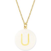 lille mus Halskette mit Porzellananhänger BUCHSTABE Porzellanschmuck