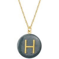 lille mus Halskette mit Porzellananhänger BUCHSTABE Porzellanschmuck