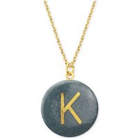 lille mus Halskette mit Porzellananhänger BUCHSTABE Porzellanschmuck