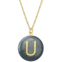 lille mus Halskette mit Porzellananhänger BUCHSTABE Porzellanschmuck