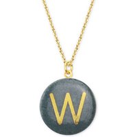 lille mus Halskette mit Porzellananhänger BUCHSTABE Porzellanschmuck