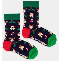 DillySocks Kindersocken Lil Gingerbread Night aus Biobaumwoll-Mix