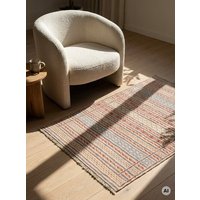 Kelim Kordi Beige „Rugtales“ aus Schurwolle, 84x124 cm