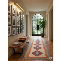 Kelim Gashgai Beige „Rugtales“ aus Schurwolle, 59x194 cm