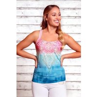 The Spirit of OM Yogatop Mandala indigo/peach