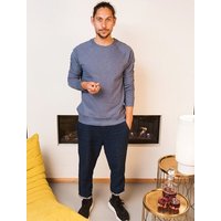 The Driftwood Tales OlivGrün/BeringBlau Baumwolle Rundhals Sweater