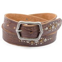 zweisser Damen Vintage Ledergürtel Thorvi