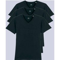 YTWOO 3er Pack Herren T-Shirt mit V-Ausschnitt, Bio-Qualität