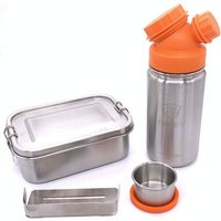 JN JuNiki's Einschulungs-Set: JuNiki´s® Lunchbox + Trinkflasche isoliert 8 Farben