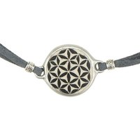 Mambu Design 2in1 Upcycling Armband - Flower of Life - Straußeneischmuck