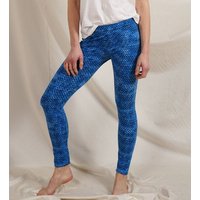 Lena Schokolade Leggings blue diamonds aus Bio-Jersey