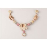 NoniKids Berlin Kinderwagenkette Holz *Elefant Glocke* 2 Farben | Bio Baumwolle