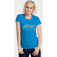 Peaces.bio - handbedruckte Biomode Bio-Damen-T-Shirt "Leopard"