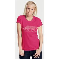 Peaces.bio - handbedruckte Biomode Bio-Damen-T-Shirt "Leopard"