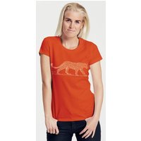Peaces.bio - handbedruckte Biomode Bio-Damen-T-Shirt "Leopard"
