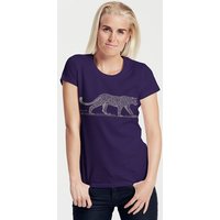 Peaces.bio - handbedruckte Biomode Bio-Damen-T-Shirt "Leopard"