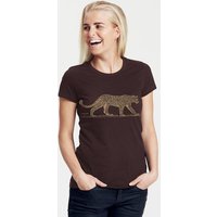 Peaces.bio - handbedruckte Biomode Bio-Damen-T-Shirt "Leopard"
