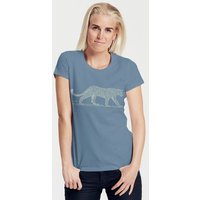Peaces.bio - handbedruckte Biomode Bio-Damen-T-Shirt "Leopard"
