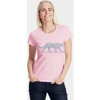 Peaces.bio - handbedruckte Biomode Bio-Damen-T-Shirt "Leopard"
