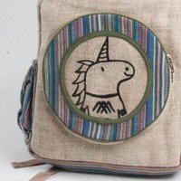 HH Einhorn-Rucksack BULL`S EYE (Backpack Big) aus Hanf von Himal Hemp