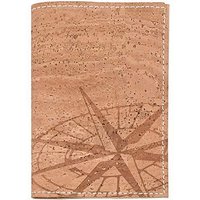 Simaru Reisepasshülle aus edlem Korkleder in Beige, Schutzhülle für den Reisepass, Wasserabweisend, nachhaltig und vegan (Beige (Kompass))