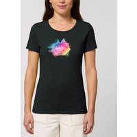 Human Family Bio Damen Rundhals T-Shirt Amorous "Colour Love" aus Bio-Baumwolle
