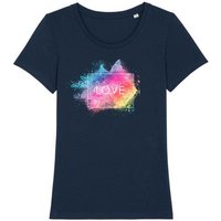 Human Family Bio Damen Rundhals T-Shirt Amorous "Colour Love" aus Bio-Baumwolle