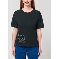 Human Family Kastenförmiges Bio Damen T-Shirt "Mood - You´re Not Alone" in 3 Farben aus Bio-Baumwolle