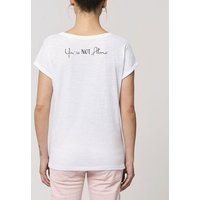 Human Family Damen Flammengarn Rundhals T-Shirt - Flame "You are Not Alone" aus Bio-Baumwolle