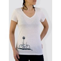 little kiwi Damen T-Shirt, "No Way", Cream Heather Grey