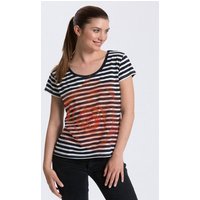 Peaces.bio - handbedruckte Biomode Bio-Damen-Loosefit-T-Shirt Rose