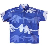 Global Mamas Bio Hemden für Jungs - Button Down Shirt - Elephants & Turtles