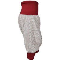 liebewicht leichte Pumphose weiß rot blau gemustert aus Biobaumwoll Sweat