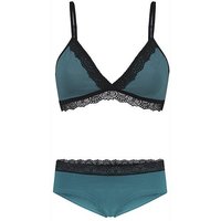 Frija Omina Set: Bio BH + Hipster Spitze dunkel
