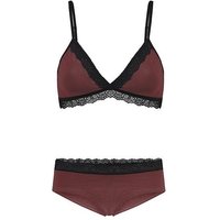 Frija Omina Set: Bio BH + Hipster Spitze dunkel