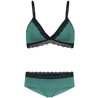 Frija Omina Set: Bio BH + Hipster Spitze dunkel