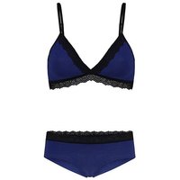 Frija Omina Set: Bio BH + Hipster Spitze dunkel