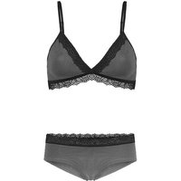 Frija Omina Set: Bio BH + Hipster Spitze dunkel