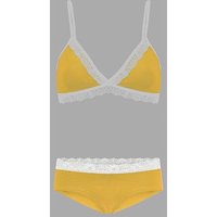 Frija Omina Set: Bio BH + Hipster Spitze hell