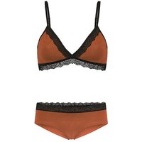 Frija Omina Set: Bio BH + Hipster Spitze dunkel