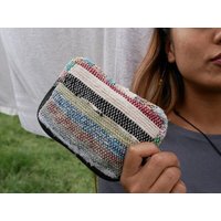Himal Hemp HH Geldbörse / Mini-Täschchen mit Zipper aus Recycle Sari - verschiedene Größen