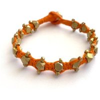 KIKOONI Dokra Armband "Orange Shields"