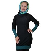 liebewicht Kapuzenkleid KapOn Jersey bunt/schwarz oder schwarz/bunt
