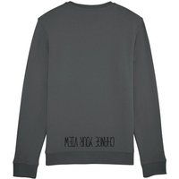 Human Family Bio Unisex Rundhals-Sweatshirt - "Change your view" mit 85 % Bio-Baumwolle