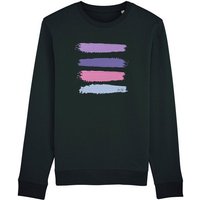 Human Family Bio Unisex Rundhals-Sweatshirt - "Araise - Acryl Stripes" mit 85 % Bio-Baumwolle
